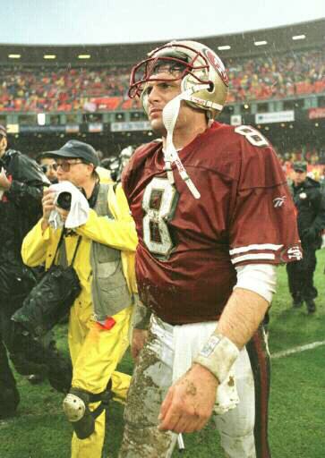 Steve walking off the field in the rain